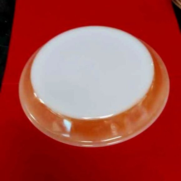 VINTAGE ANCHOR HOCKING FIRE KING 460 PEACH LUSTER 9" PIE PLATE MILK GLASS - Picture 1 of 4